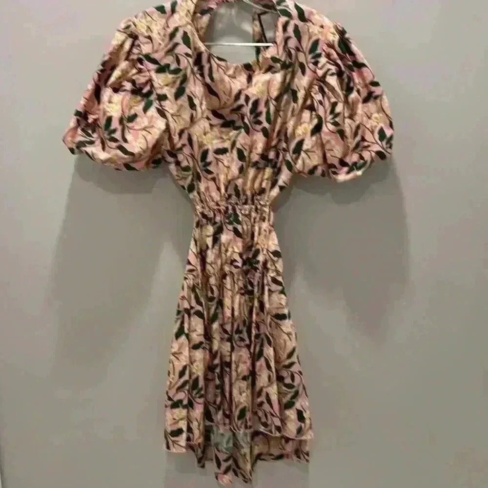 Agua by Agua Bendita Samba Floral Mini Dress, Size L Like New - Picture 6 of 8